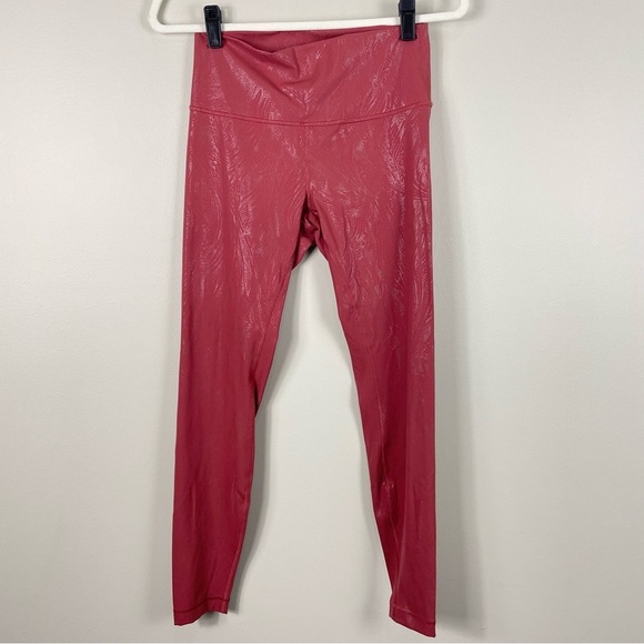 lululemon athletica Pants - Lululemon Wunder Under High-Rise Tight 28" Shine Womens 8 W5CVZS Pink Foil